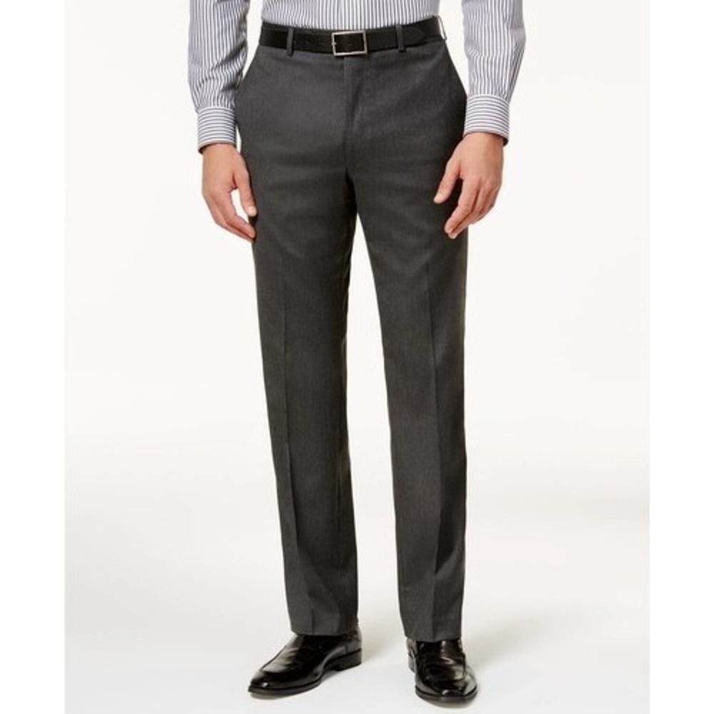 Lauren Ralph Lauren Dress Pants Mens 42 x 32 Gray Classic-Fit Ultraflex NWT $95